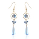 new long style temperament personality simple crystal tassel ear hook earringspicture8
