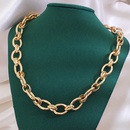 new geometric retro sweater chain golden round bead chain fashion OT buckle necklacepicture9