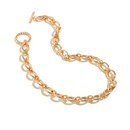 new geometric retro sweater chain golden round bead chain fashion OT buckle necklacepicture12
