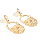 Personalized diamondstudded pearl hollow earrings creative lock earrings temperament fashion earringspicture10