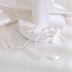 ins creative transparent acrylic earrings temperament big circle exaggerated design earrings wholesale