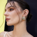 new trendy geometric ins design sense semicircle fold earrings personality irregular earringspicture7