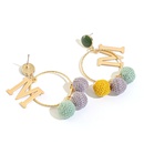 Korean version of the new fashion ball personality alloy letter earrings temperament trend earrings wholesalepicture9