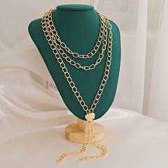 European and American style necklace jewelry thick chain multi-layer necklace creative necklace