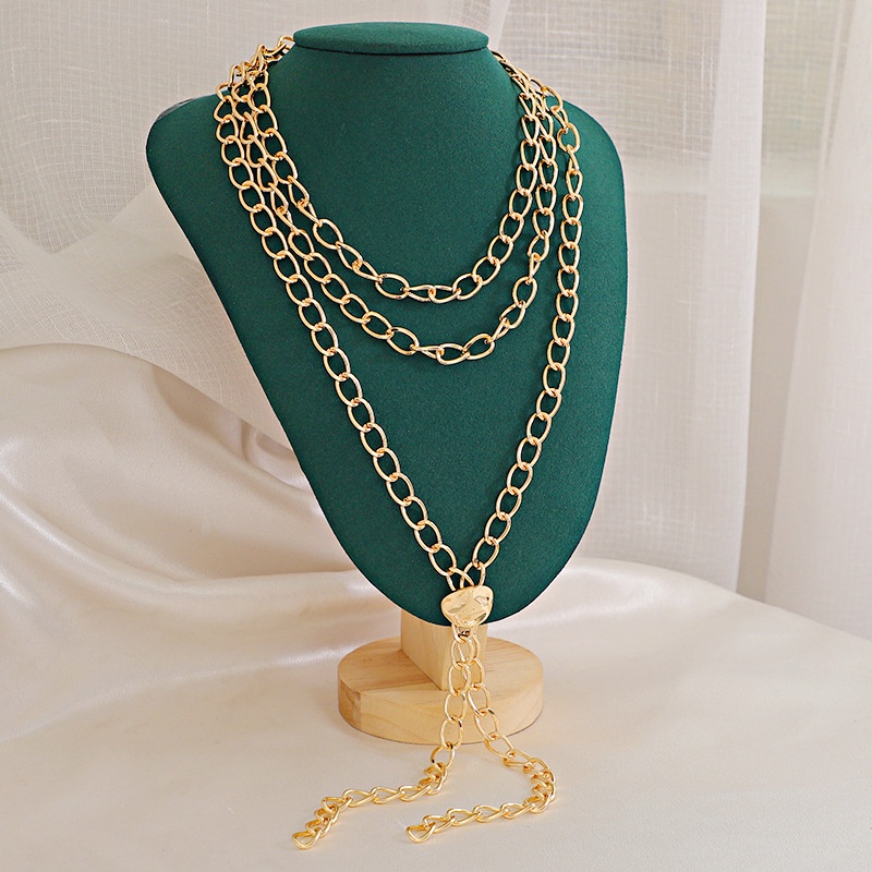 European and American style necklace jewelry thick chain multilayer necklace creative necklace