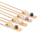 Fashion style color inlaid pearl necklace earrings set wholesalepicture9