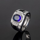 crossborder inlaid blue zircon European and American fashion trendy opening blue diamond ring jewelrypicture9