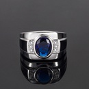 crossborder inlaid blue zircon European and American fashion trendy opening blue diamond ring jewelrypicture10