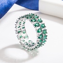 green diamond double row full zircon ring inlaid red corundum ring jewelrypicture11
