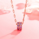 Korean version of necklace cute purple diamond zircon necklace clavicle chain jewelrypicture8