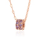 Korean version of necklace cute purple diamond zircon necklace clavicle chain jewelrypicture12