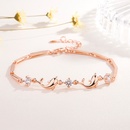 Korean rose gold diamond zircon dolphin copper bracelet wholesalepicture9