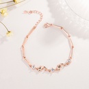Korean rose gold diamond zircon dolphin copper bracelet wholesalepicture10