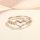 Korean full zircon heart simple heartshaped zircon index finger ring jewelrypicture11