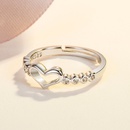 Korean full zircon heart simple heartshaped zircon index finger ring jewelrypicture12