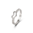 Korean full zircon heart simple heartshaped zircon index finger ring jewelrypicture8