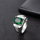 emerald European and American sapphire diamond green spinel trendy ringpicture8