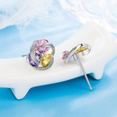 clover windmill zircon earrings multicolor rotating zircon earrings jewelrypicture9