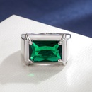 square emerald open ring fashion fourclaw blue diamond ring fashion jewelrypicture10