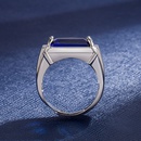 square emerald open ring fashion fourclaw blue diamond ring fashion jewelrypicture11