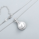 Korean version inlaid full diamond zircon pearl pendant imitation natural pearl necklace fashion jewelrypicture10