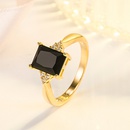 diamond square ruby ring crossborder fashion black gemstone gold ring jewelrypicture11