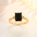 diamond square ruby ring crossborder fashion black gemstone gold ring jewelrypicture12
