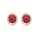 Korean version of diamondstudded zircon oval earrings red eggshaped earrings fashion jewelrypicture12