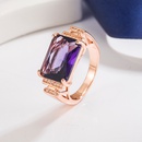 crossborder zircon imitation amethyst gold rose gold fourclaw amethyst ring jewelrypicture9