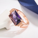 crossborder zircon imitation amethyst gold rose gold fourclaw amethyst ring jewelrypicture10