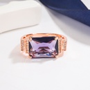 crossborder zircon imitation amethyst gold rose gold fourclaw amethyst ring jewelrypicture11