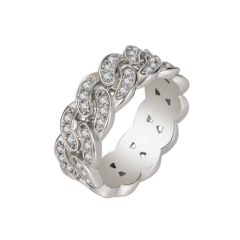 highquality diamondstudded chain light luxury starry star ring microstudded fashion jewelry