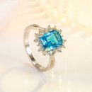 brushed blue zircon fashion jewelry inlaid full diamond blue crystal ringpicture10