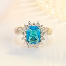 brushed blue zircon fashion jewelry inlaid full diamond blue crystal ringpicture11