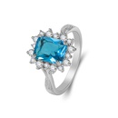 brushed blue zircon fashion jewelry inlaid full diamond blue crystal ringpicture12