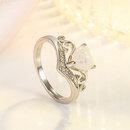 heartshaped opal European and American fashion zircon heart ring simple jewelrypicture10