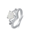 heartshaped opal European and American fashion zircon heart ring simple jewelrypicture12