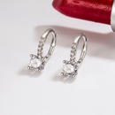 Korean fourclaw zircon earrings copper inlaid zircon earringspicture9