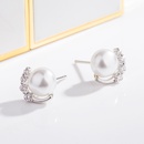 Korean version pearl earrings diamond zircon pearl earrings temperament earrings simple fashion jewelrypicture8