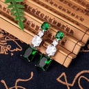 Fashion diamondencrusted zircon emerald copper earrings jewelrypicture10