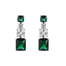 Fashion diamondencrusted zircon emerald copper earrings jewelrypicture12