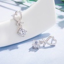 Korean heartshaped diamond long copper inlaid zircon earringspicture7