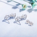 Korean heartshaped diamond long copper inlaid zircon earringspicture9