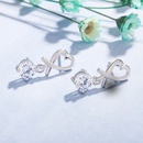 Korean heartshaped diamond long copper inlaid zircon earringspicture10
