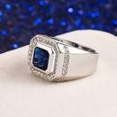 zircon emerald European and American blue crystal ring jewelrypicture11