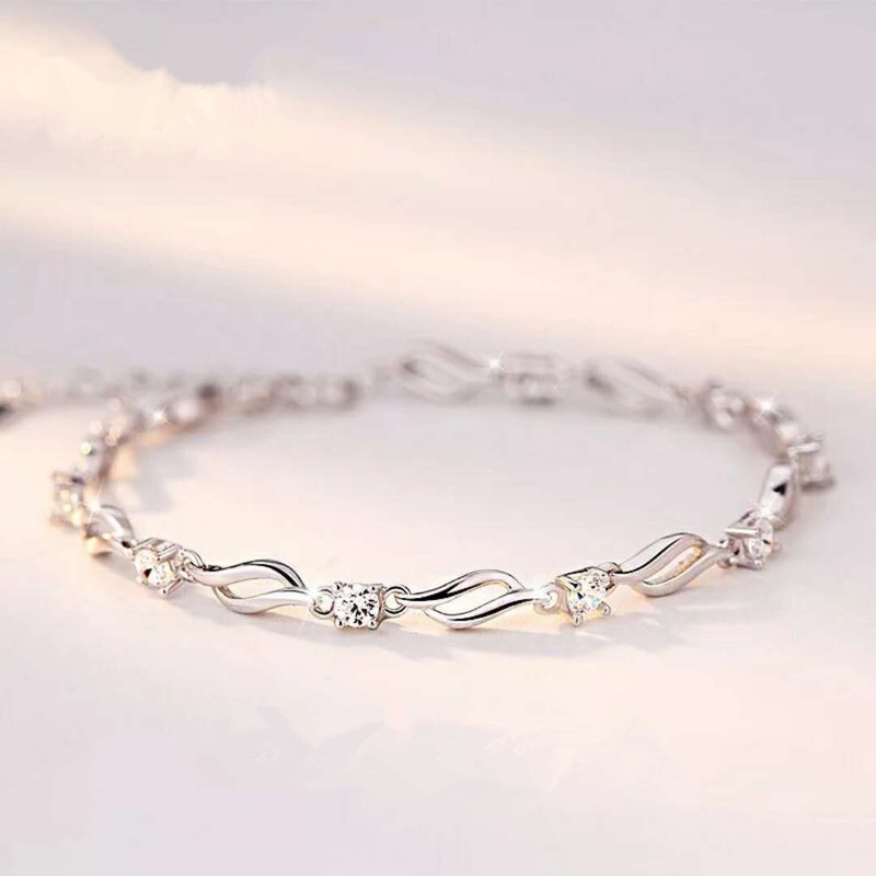 Korean copper plated crystal heart bracelet wholesale