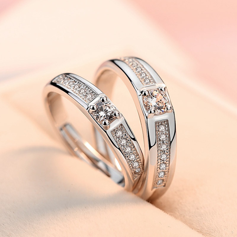 Korean plated fashion diamond opening simple ring jewelry wholesale