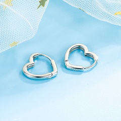 Korean heart-shape copper inlaid zircon earrings wholesale
