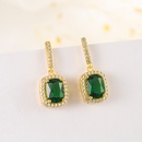 Fashion square earrings female copper inlaid zircon earrings wholesalepicture9