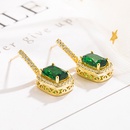 Fashion square earrings female copper inlaid zircon earrings wholesalepicture10